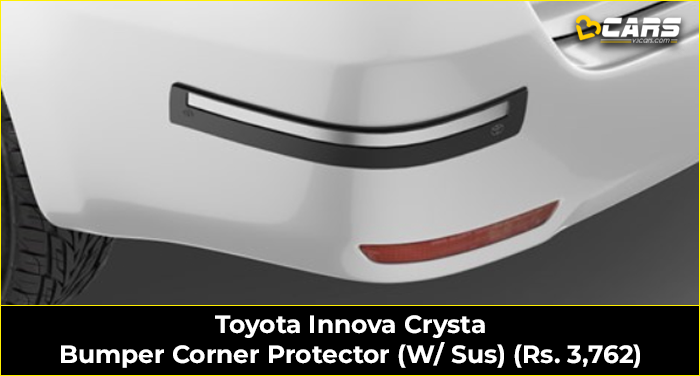 Toyota Innova Crysta Bumper Corner Protector (W/ Sus) (Rs. 3,762)